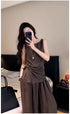 Women Casual side Knot Design Sleeveless Tops With Pants
